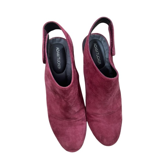 Adam Tucker | Jenna Slingback Strap Booties | Deep Red | Leather | Size 8.5 - Picture 2 of 7